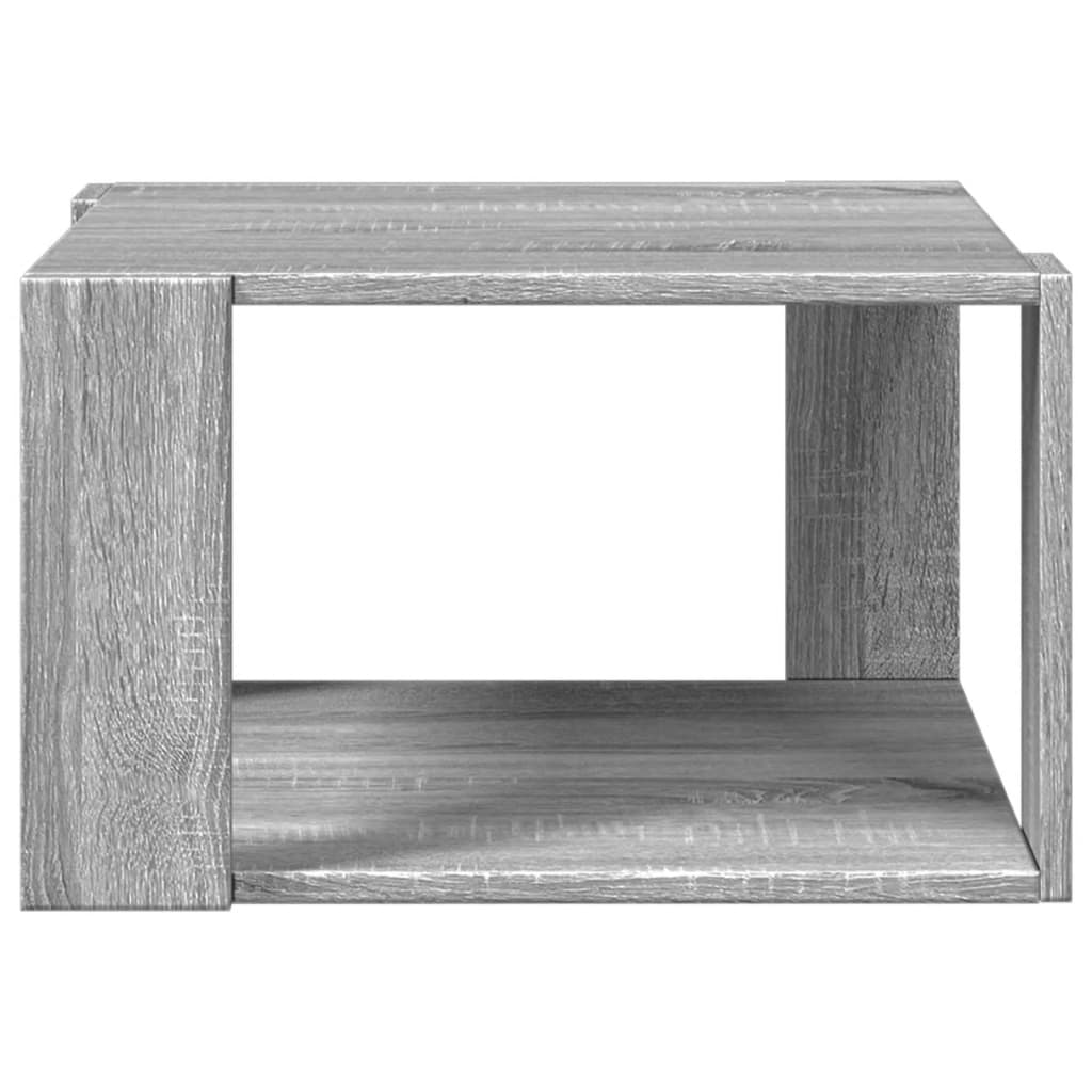 vidaXL Mesa de centro madera de ingeniería gris Sonoma 51,5x51,5x30 cm