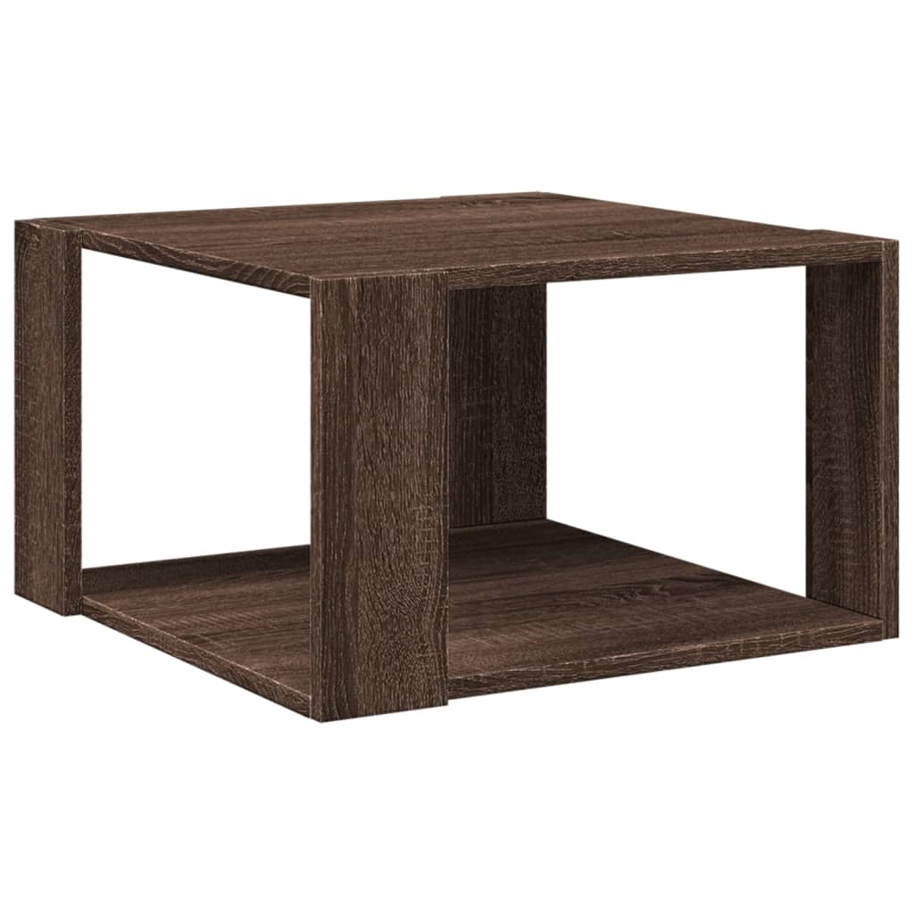 vidaXL Mesa de centro madera ingeniería marrón roble 51,5x51,5x30 cm