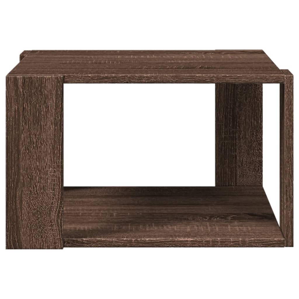 vidaXL Mesa de centro madera ingeniería marrón roble 51,5x51,5x30 cm