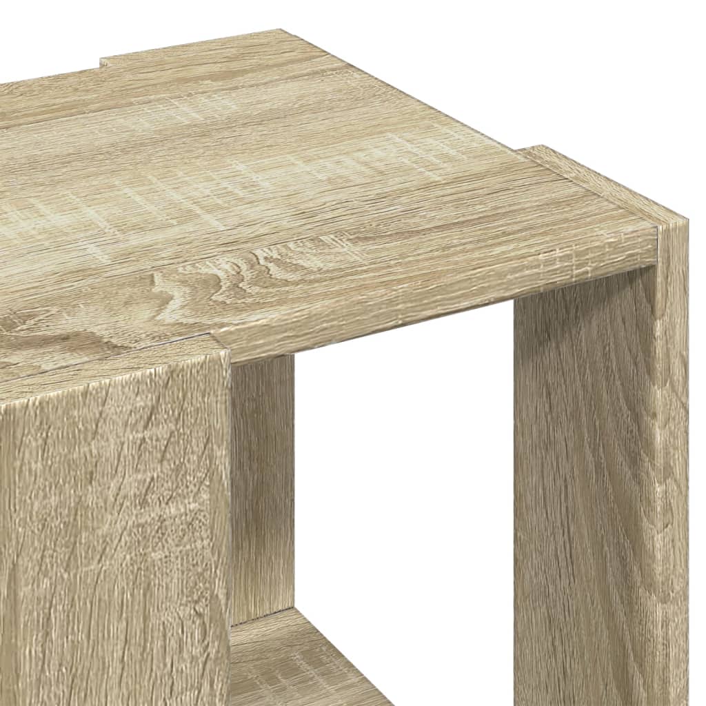 vidaXL Mesa de centro madera de ingeniería roble Sonoma 32x32x30 cm