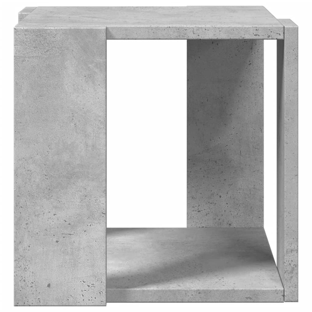 vidaXL Mesa de centro madera de ingeniería gris hormigón 32x32x30 cm