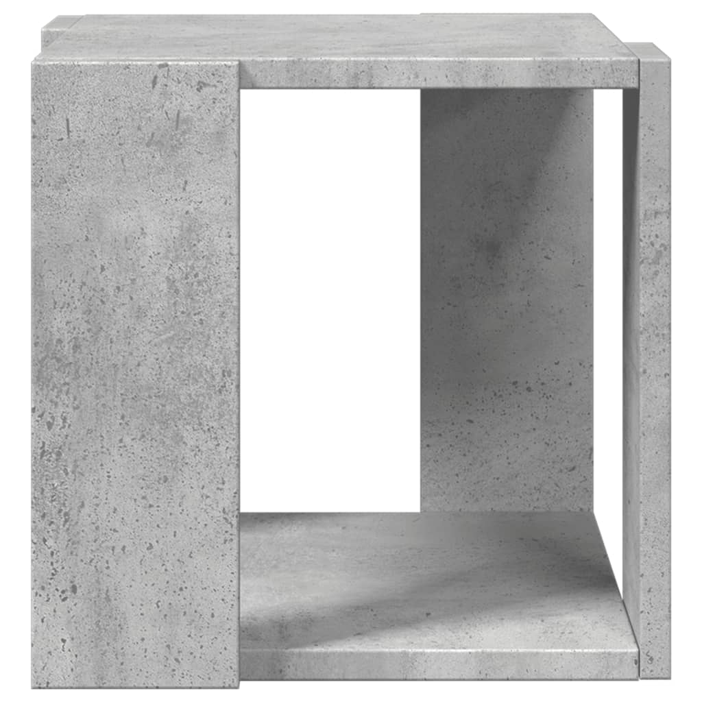 vidaXL Mesa de centro madera de ingeniería gris hormigón 32x32x30 cm