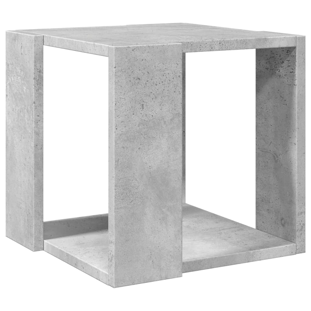 vidaXL Mesa de centro madera de ingeniería gris hormigón 32x32x30 cm