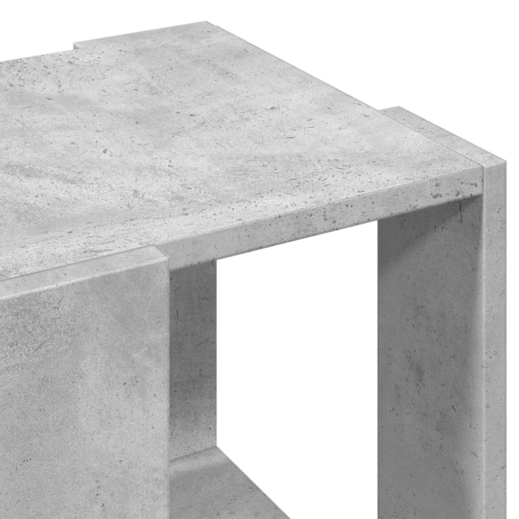 vidaXL Mesa de centro madera de ingeniería gris hormigón 32x32x30 cm