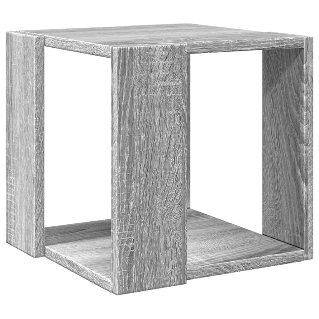 vidaXL Mesa de centro madera de ingeniería gris Sonoma 32x32x30 cm