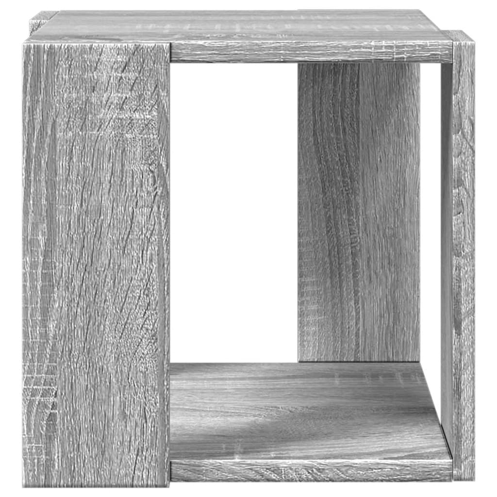 vidaXL Mesa de centro madera de ingeniería gris Sonoma 32x32x30 cm