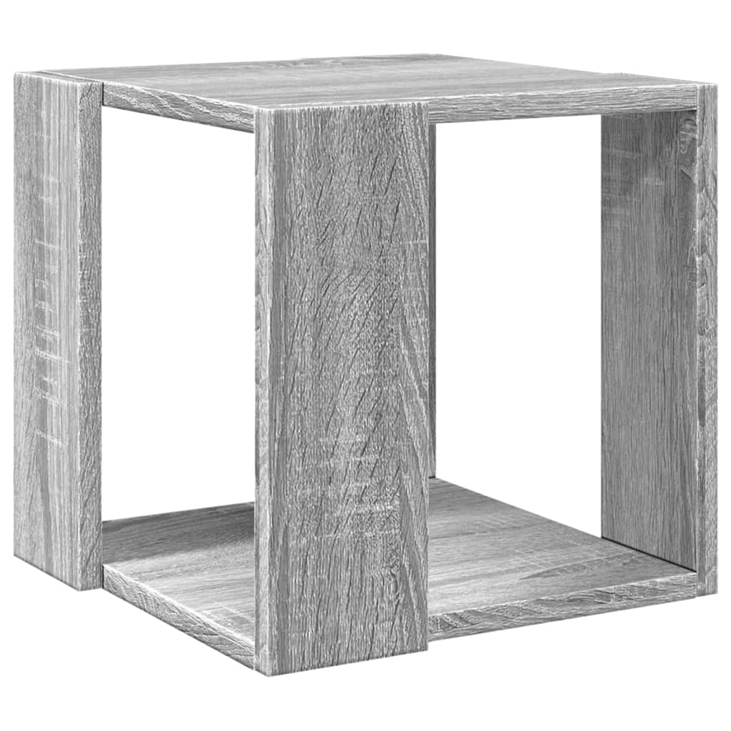 vidaXL Mesa de centro madera de ingeniería gris Sonoma 32x32x30 cm