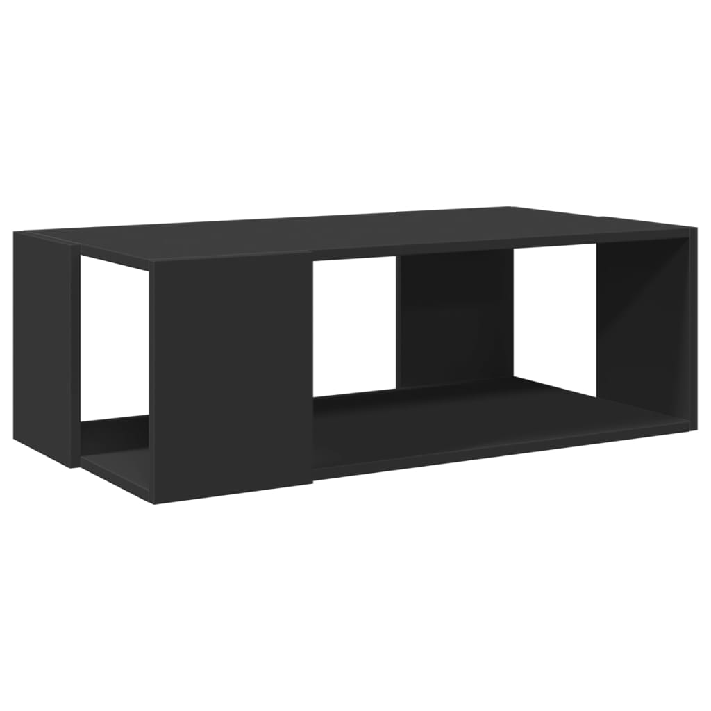 vidaXL Mesa de centro madera de ingeniería negra 89,5x48x30 cm