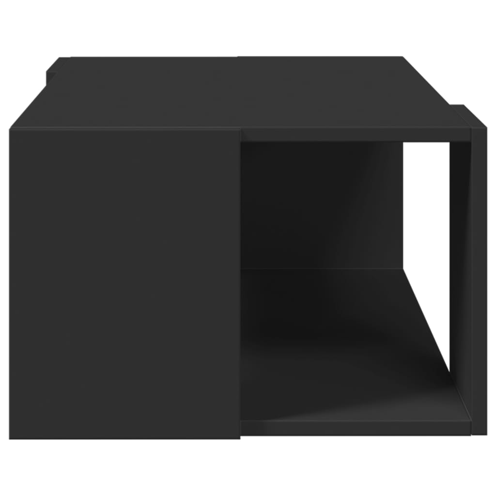 vidaXL Mesa de centro madera de ingeniería negra 89,5x48x30 cm