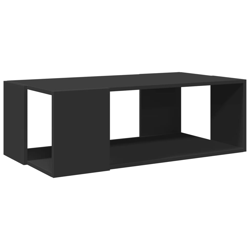 vidaXL Mesa de centro madera de ingeniería negra 89,5x48x30 cm