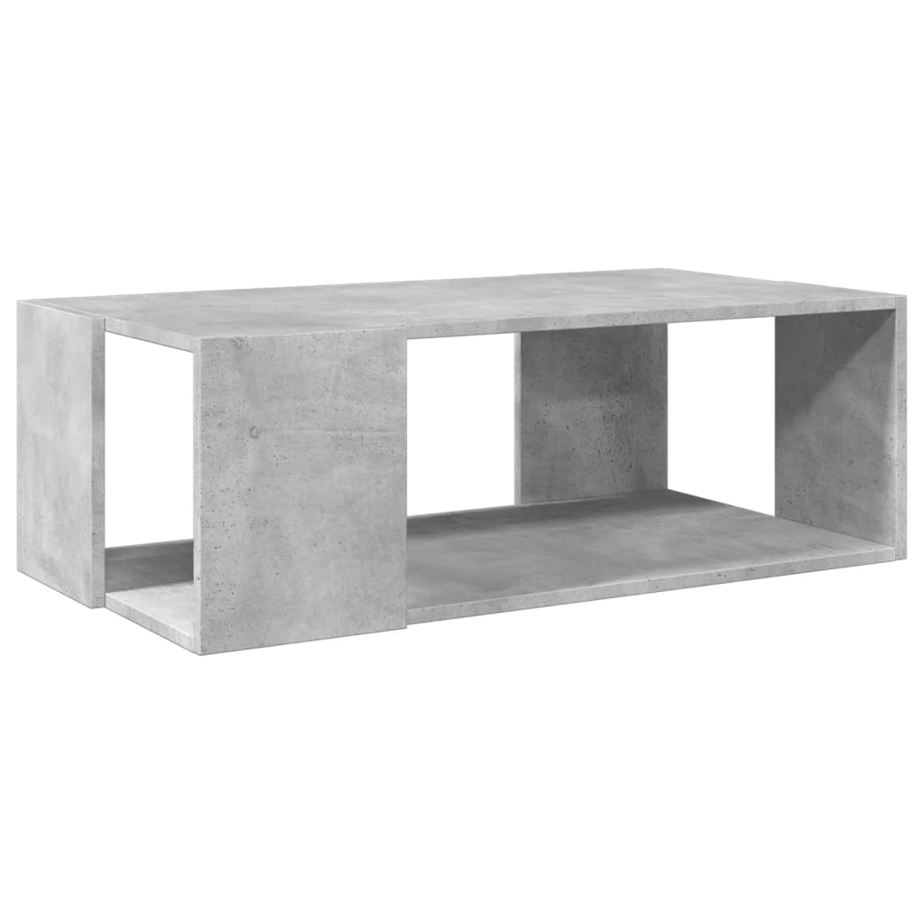 vidaXL Mesa de centro madera de ingeniería gris hormigón 89,5x48x30 cm