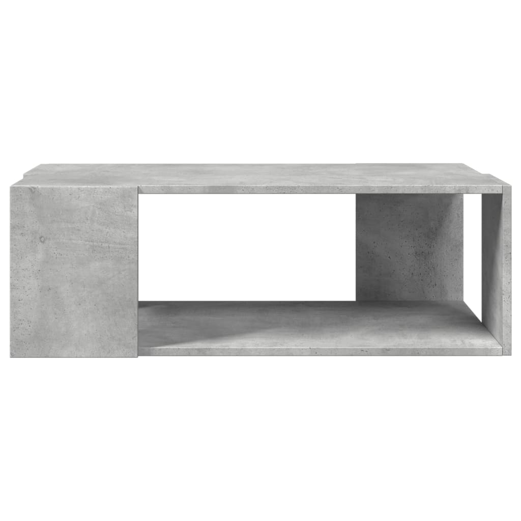 vidaXL Mesa de centro madera de ingeniería gris hormigón 89,5x48x30 cm