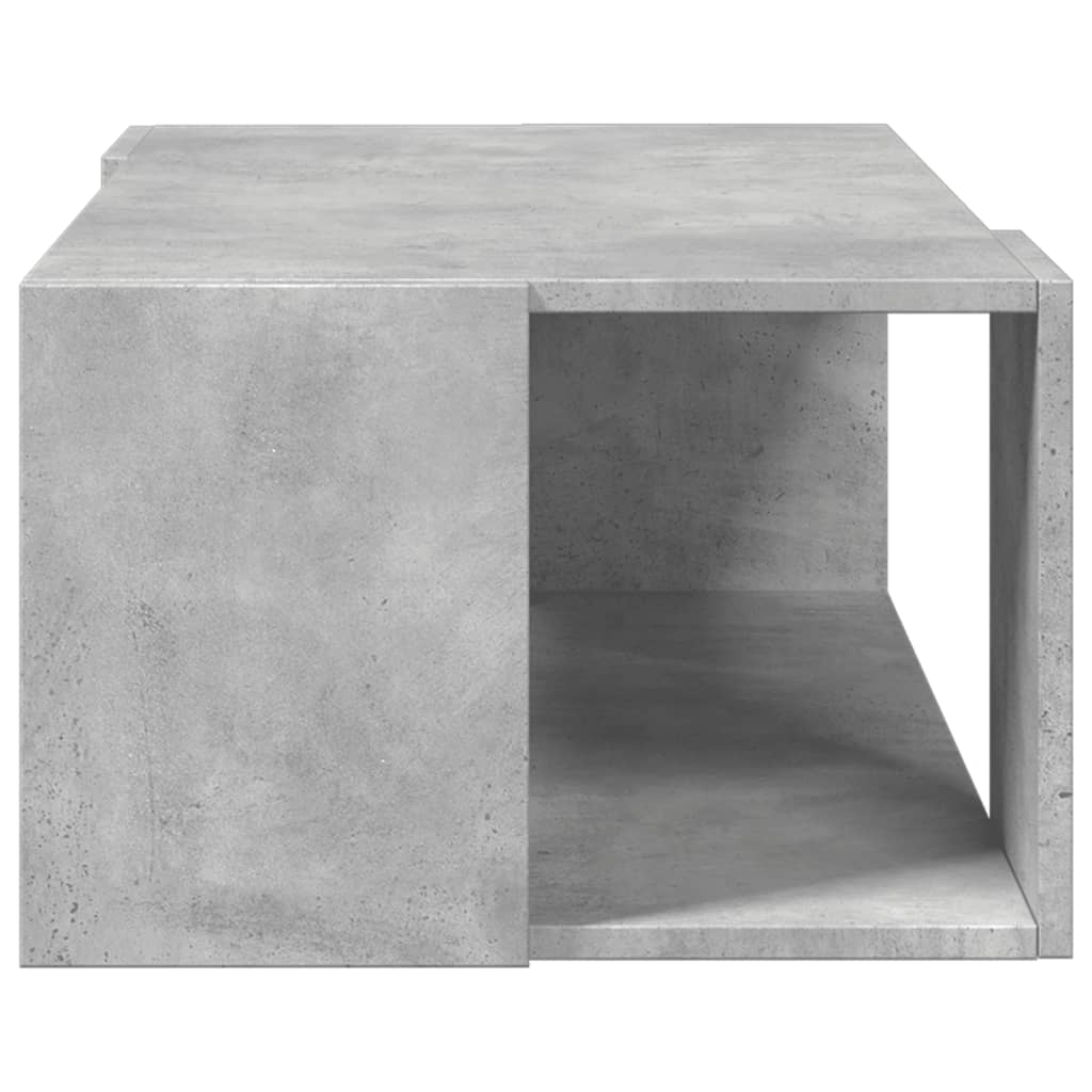 vidaXL Mesa de centro madera de ingeniería gris hormigón 89,5x48x30 cm