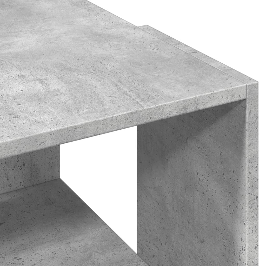 vidaXL Mesa de centro madera de ingeniería gris hormigón 89,5x48x30 cm