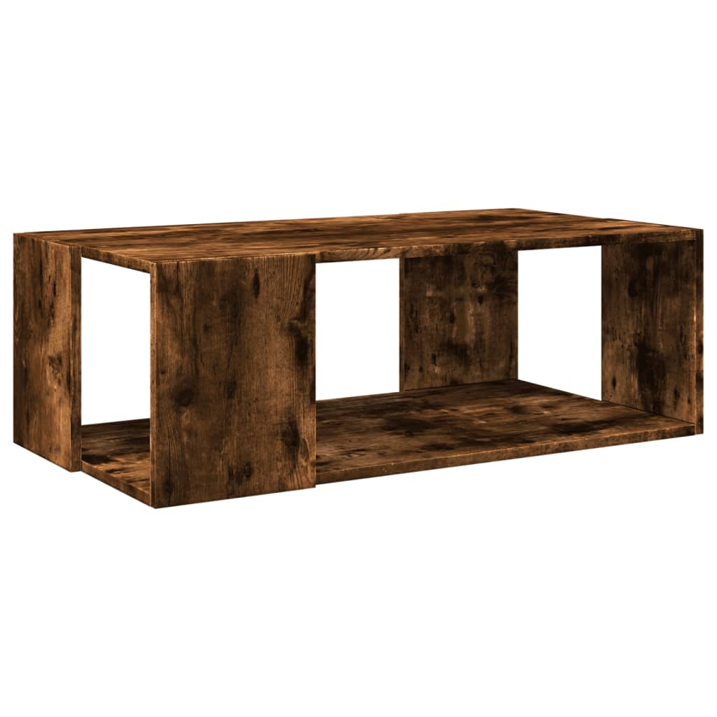 vidaXL Mesa de centro madera de ingeniería roble ahumado 89,5x48x30 cm