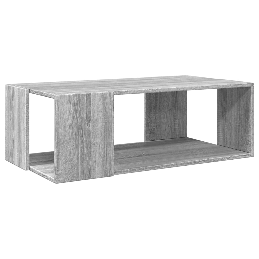 vidaXL Mesa de centro madera de ingeniería gris Sonoma 89,5x48x30 cm