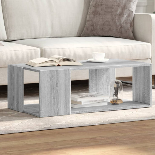 vidaXL Mesa de centro madera de ingeniería gris Sonoma 89,5x48x30 cm