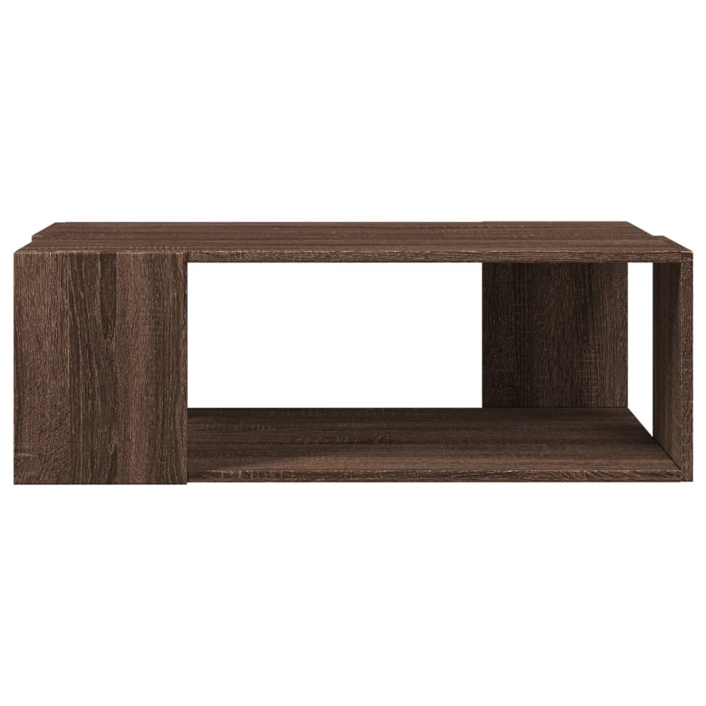 vidaXL Mesa de centro madera de ingeniería marrón roble 89,5x48x30 cm