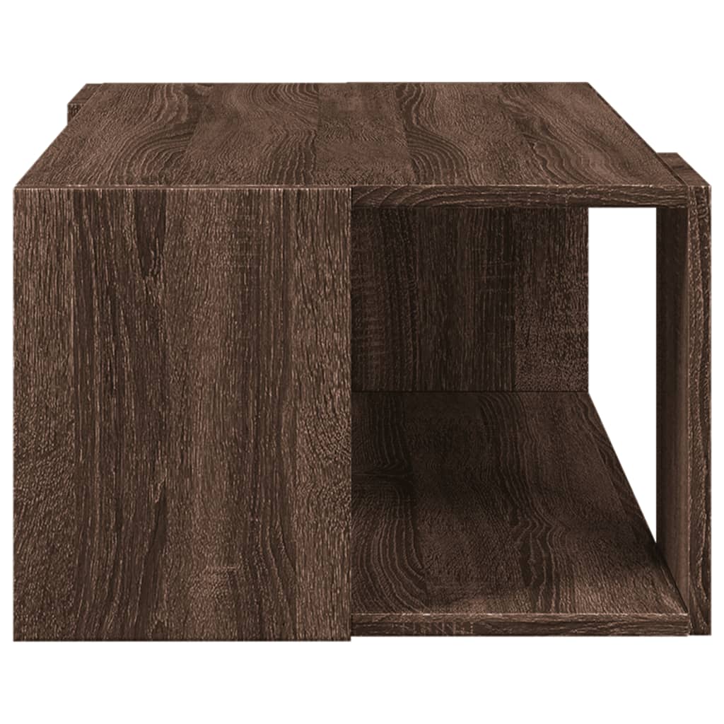 vidaXL Mesa de centro madera de ingeniería marrón roble 89,5x48x30 cm