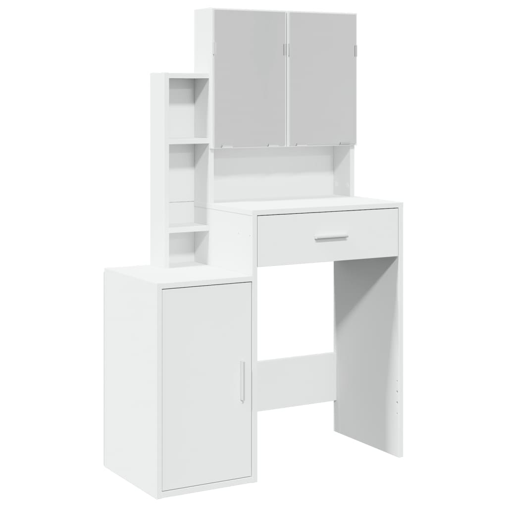 vidaXL Tocador con mueble blanco 80x35x132 cm