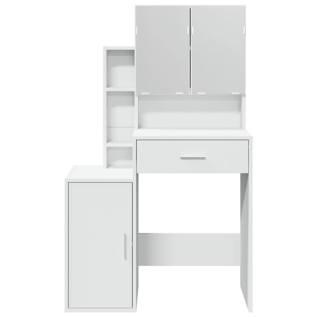 vidaXL Tocador con mueble blanco 80x35x132 cm