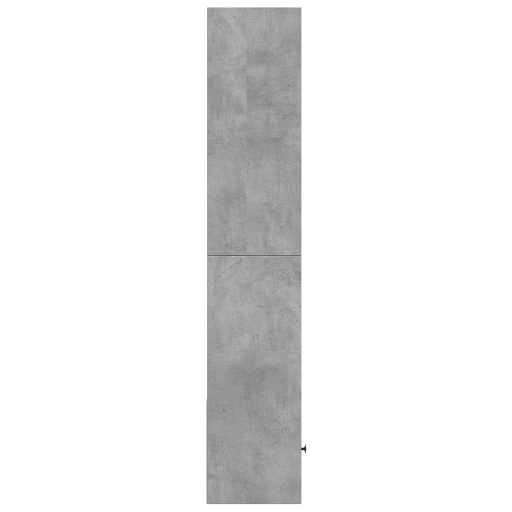 vidaXL Estantería de madera de ingeniería gris hormigón 40x36x189 cm