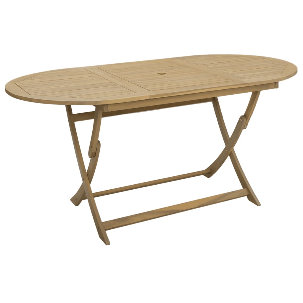 vidaXL Juego de comedor de jardín 9 piezas madera maciza de acacia