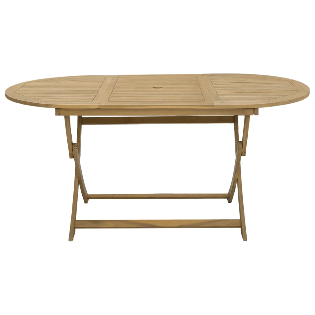 vidaXL Juego de comedor de jardín 9 piezas madera maciza de acacia