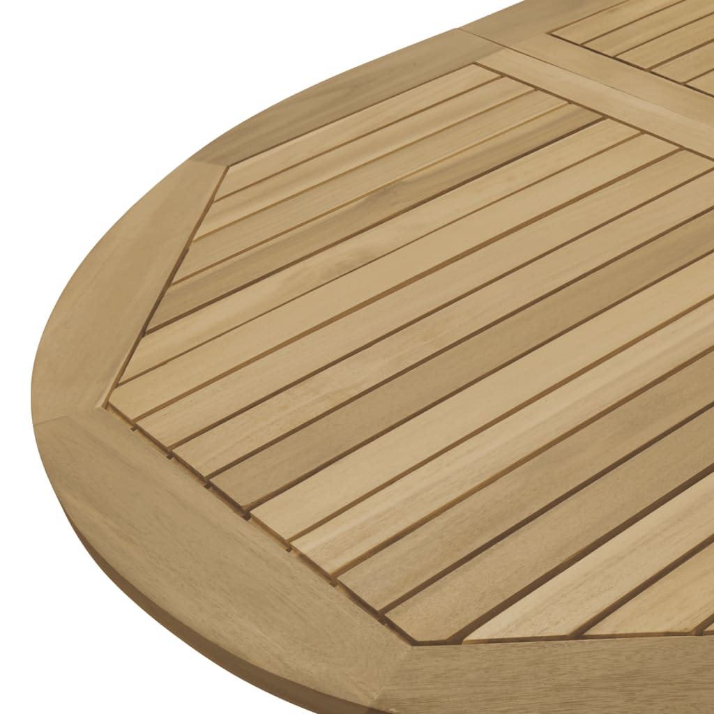 vidaXL Juego de comedor de jardín 9 piezas madera maciza de acacia