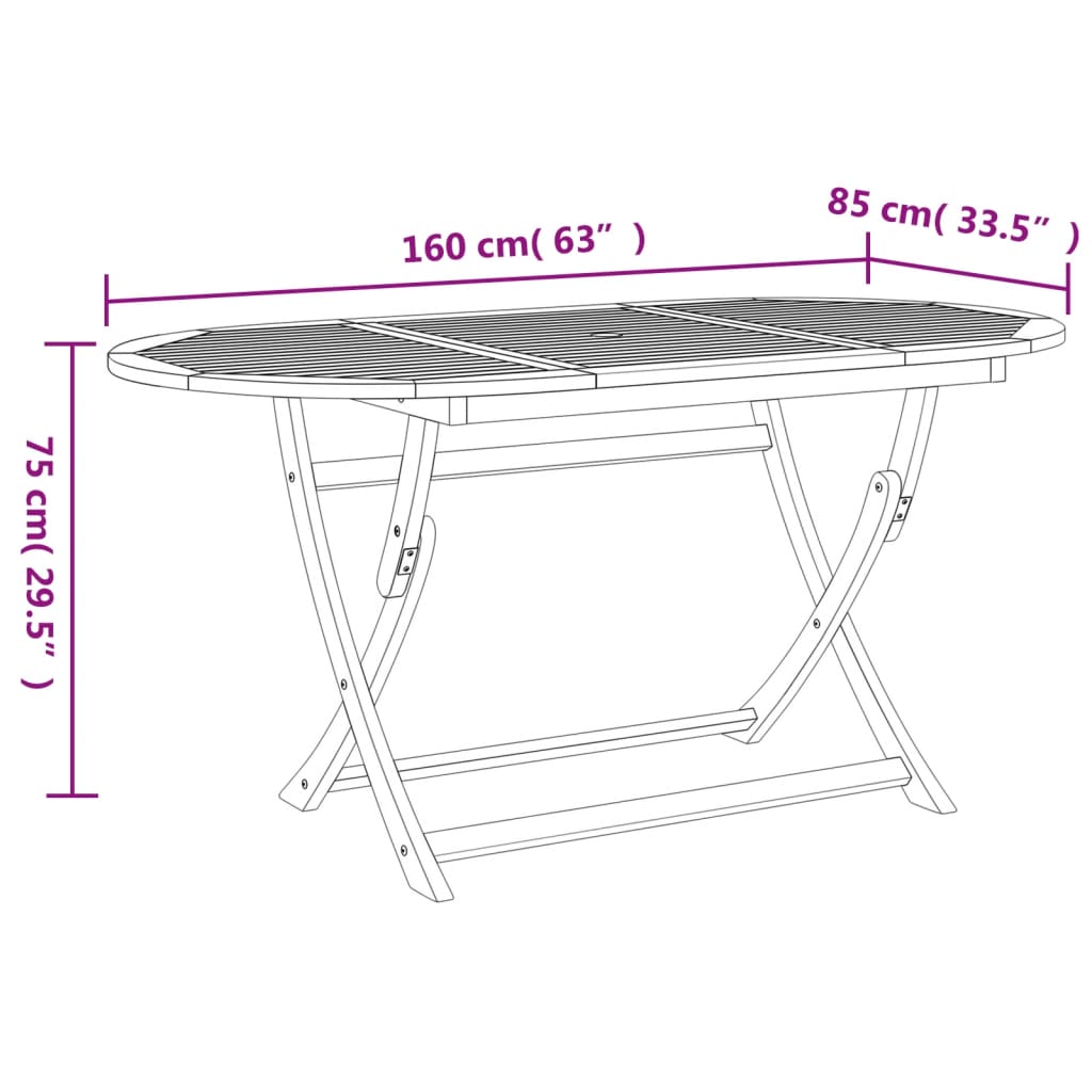 vidaXL Juego de comedor de jardín 9 piezas madera maciza de acacia