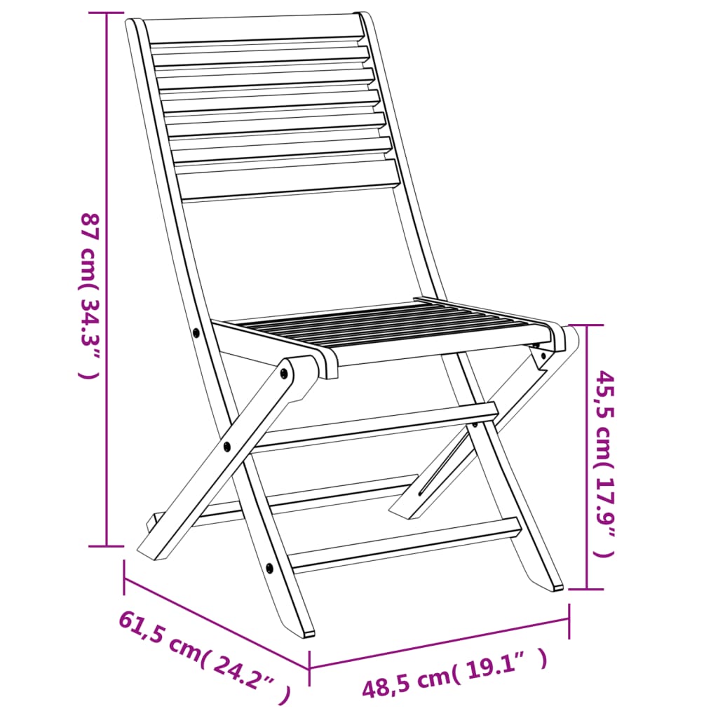 vidaXL Juego de comedor de jardín 9 piezas madera maciza de acacia