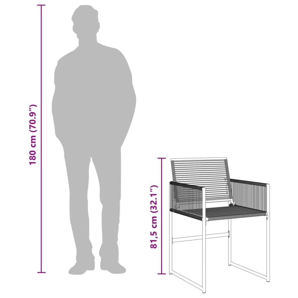 vidaXL Juego de comedor de jardín 5 piezas ratán sintético negro