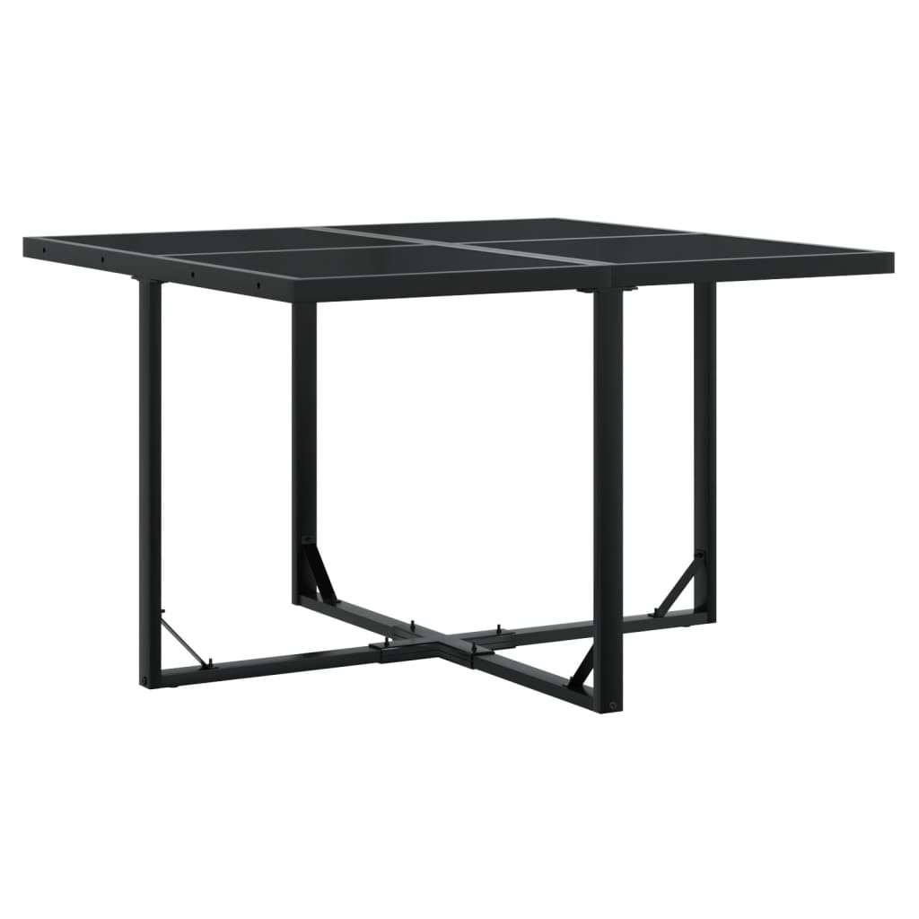 vidaXL Juego de comedor de jardín 9 piezas ratán sintético negro