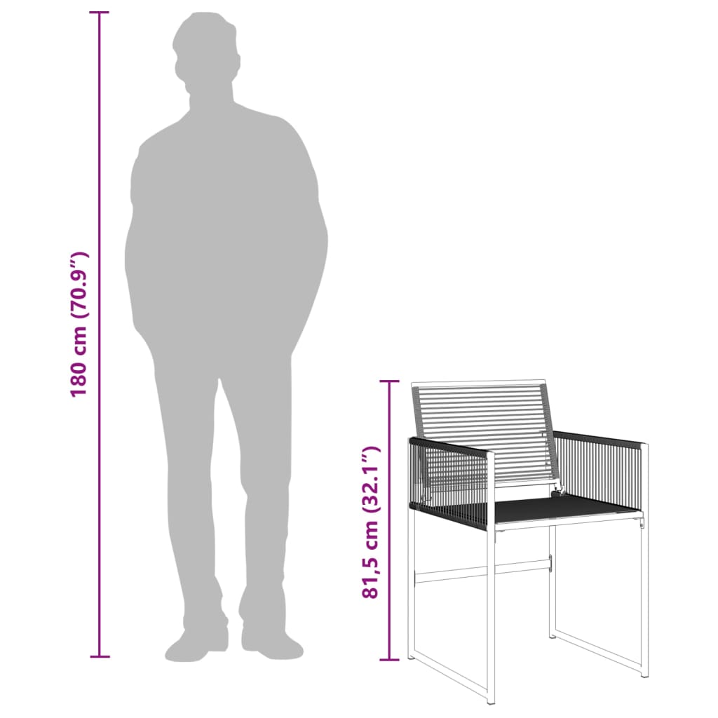 vidaXL Juego de comedor de jardín 5 piezas ratán sintético negro