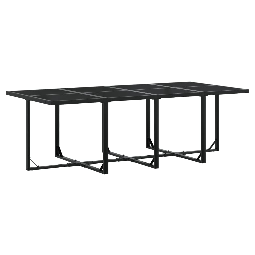 vidaXL Juego de comedor de jardín 9 piezas ratán sintético negro