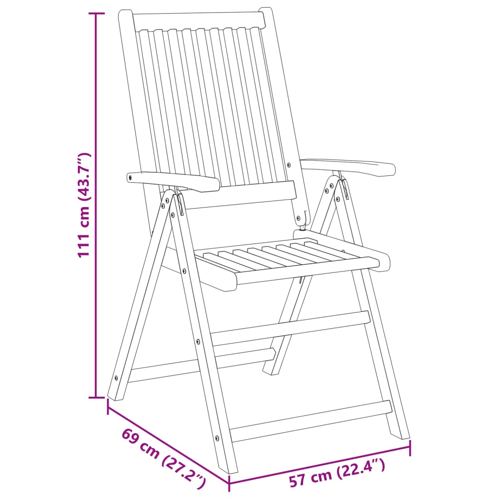 vidaXL Juego de comedor de jardín 9 piezas madera maciza de acacia