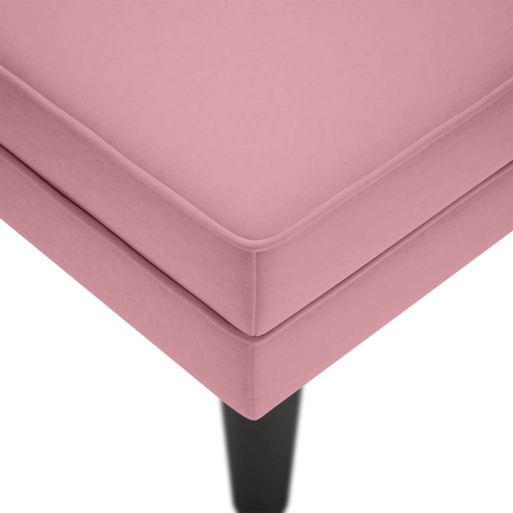 vidaXL Tumbona con almohada y reposabrazo derecho terciopelo rosa