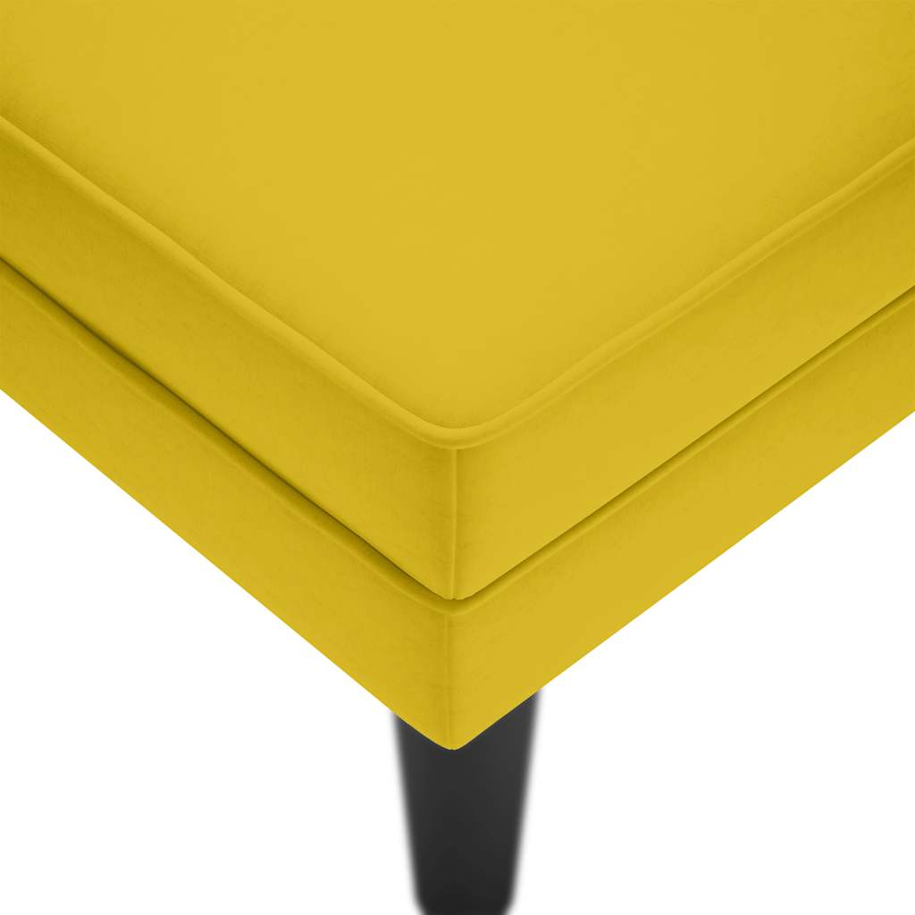 vidaXL Tumbona con almohada y reposabrazo derecho terciopelo amarillo