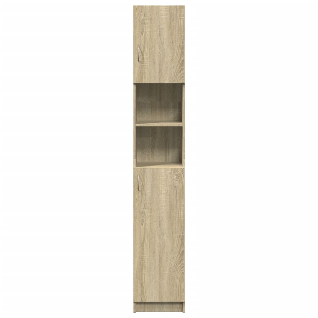 vidaXL Armario baño madera contrachapada color roble 32x25,5x190 cm