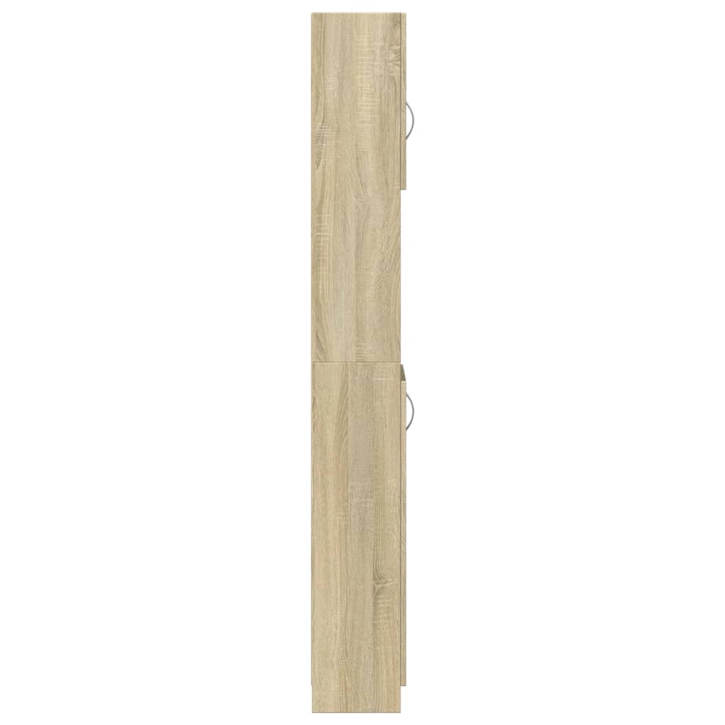 vidaXL Armario baño madera contrachapada color roble 32x25,5x190 cm