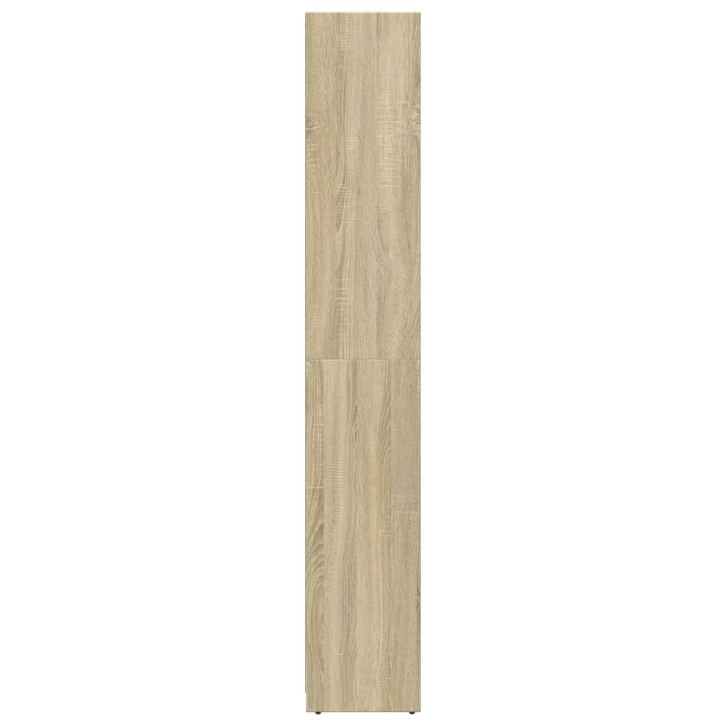 vidaXL Armario de baño madera contrachapada color roble 30x30x183,5 cm