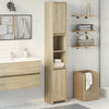 vidaXL Armario de baño madera contrachapada color roble 30x30x183,5 cm