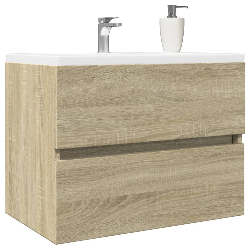 vidaXL Armario de lavabo contrachapada roble Sonoma 60x38,5x45 cm