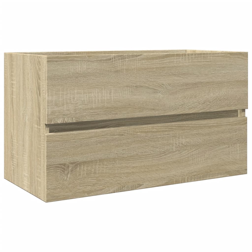 vidaXL Armario lavabo madera de ingeniería roble Sonoma 80x38,5x45 cm