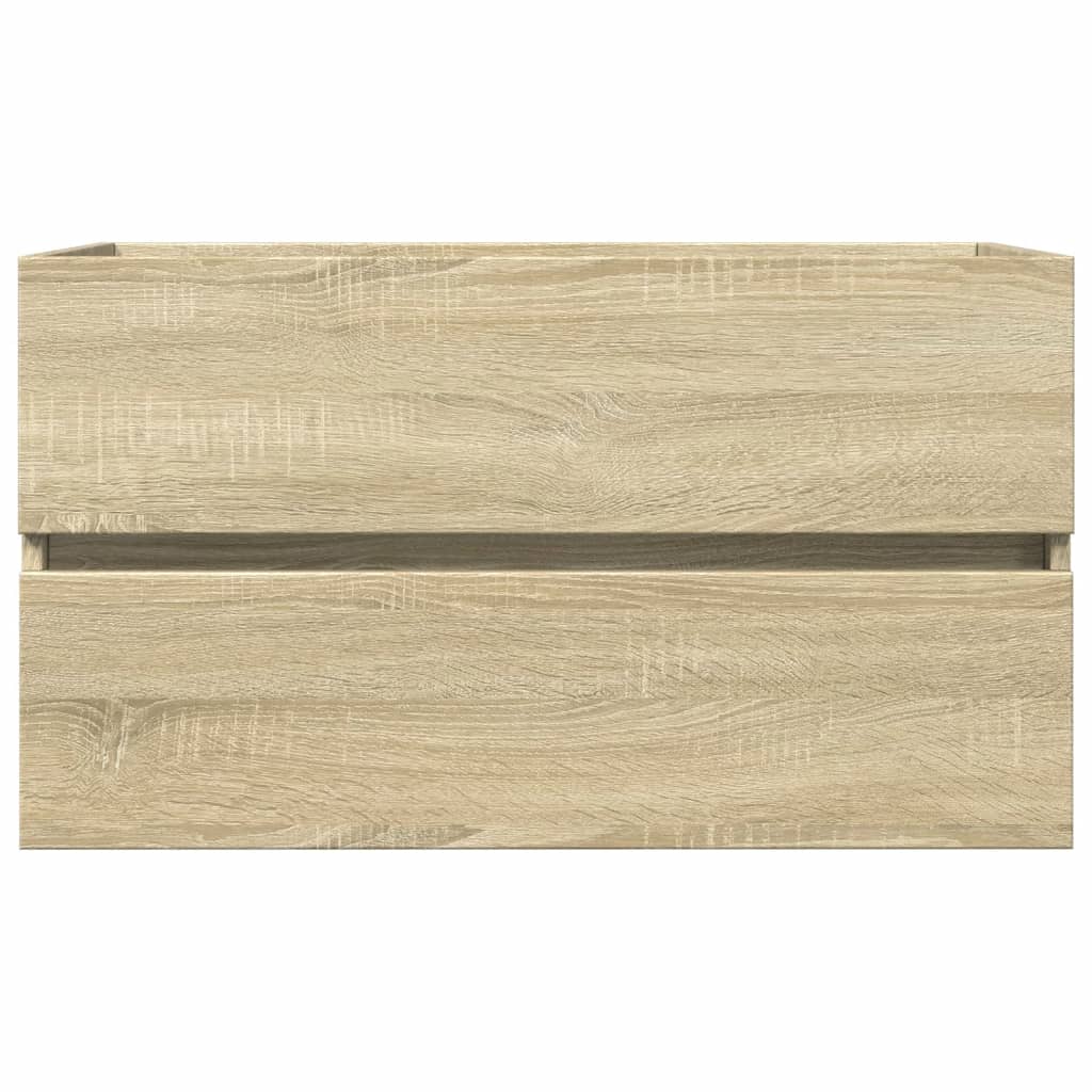 vidaXL Armario lavabo madera de ingeniería roble Sonoma 80x38,5x45 cm