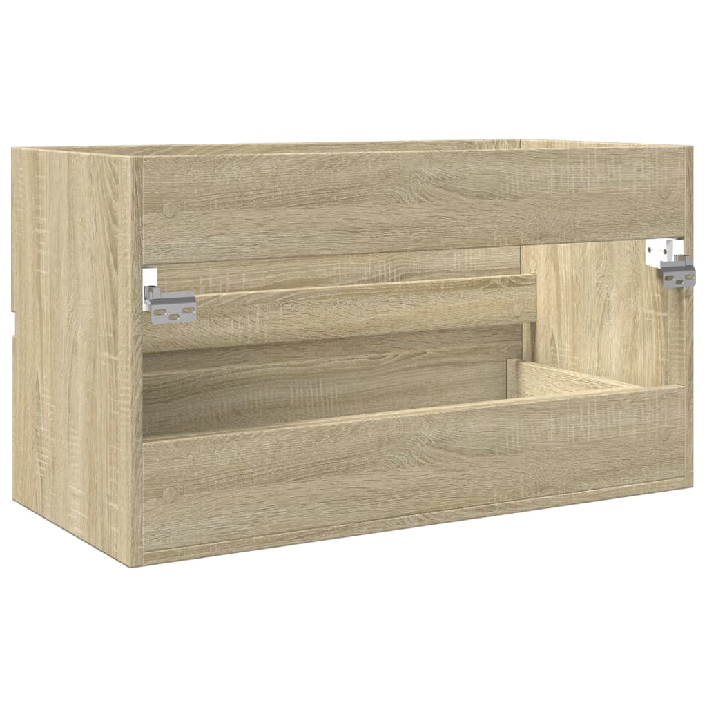 vidaXL Armario lavabo madera de ingeniería roble Sonoma 80x38,5x45 cm