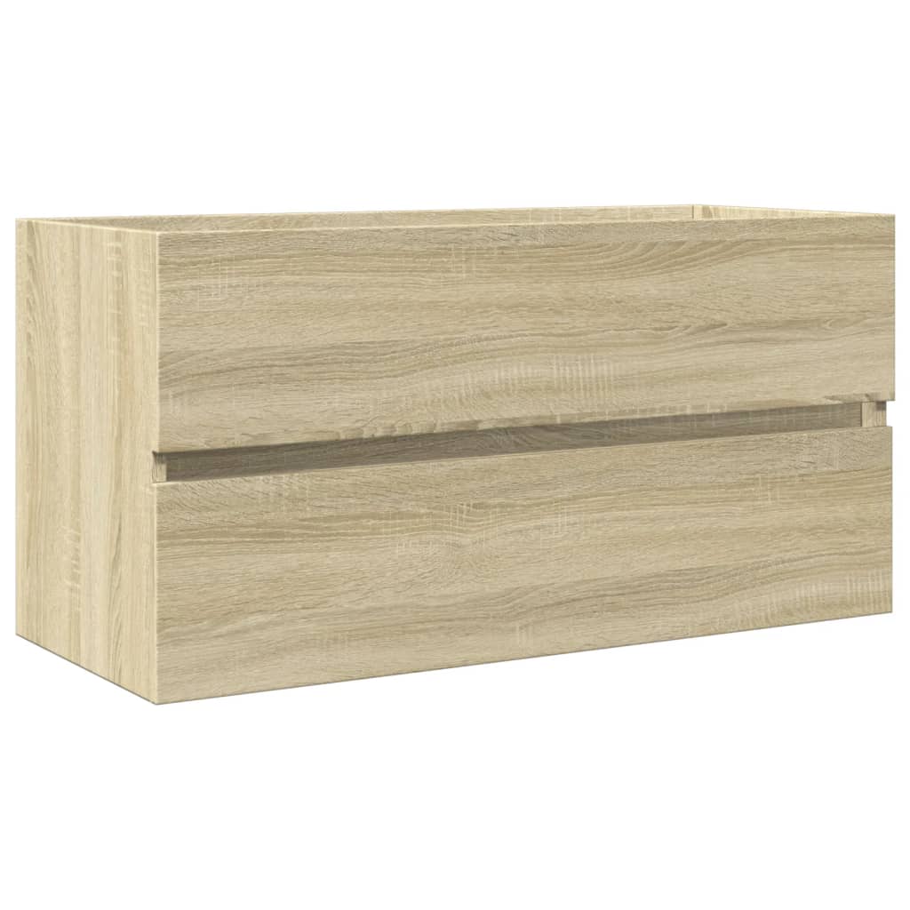 vidaXL Armario lavabo madera contrachapada roble Sonoma 90x38,5x45 cm