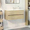 vidaXL Armario lavabo madera contrachapada roble Sonoma 90x38,5x45 cm