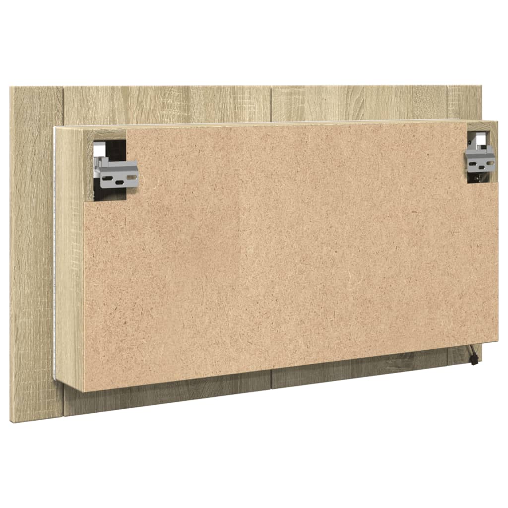 vidaXL Armario con espejo LED madera roble Sonoma 80x12x45 cm