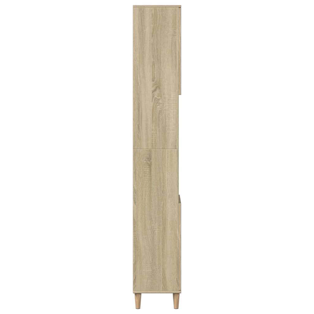 vidaXL Armario de baño madera contrachapada roble Sonoma 30x30x190 cm